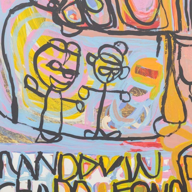 Contemporary Brandon Spicer-Crawley Attr. Abstract Mixed Media For Sale - Image 3 of 6