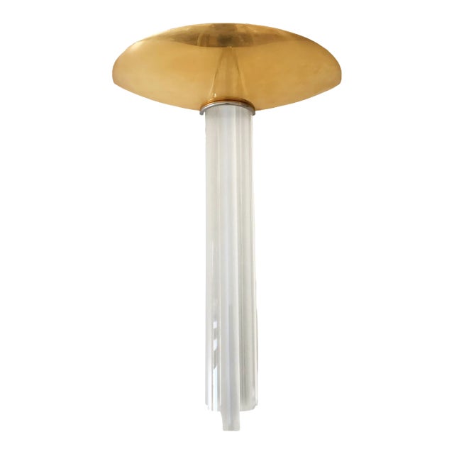 Brass and Acrylic Glass Wall Lights, 1980s, Set of 3 For Sale