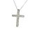 Silver Natural Diamond Cross Pendant with Chain 17" 14k W Gold 0.25 CT Certified For Sale - Image 8 of 14