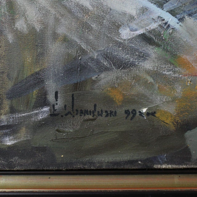 Eugeniusz Wisniewski, Landschaft, Oil on Canvas, 1990s For Sale - Image 3 of 5