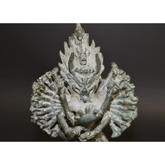 Metal 19th Century Tibetan Couple Statue Vajrasattva For Sale - Image 7 of 13
