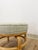 Mid 20th Century Vintage MCM Ottoman Beige Cushion Honey Rattan Coastal Stool Hollywood Regency For Sale - Image 5 of 5