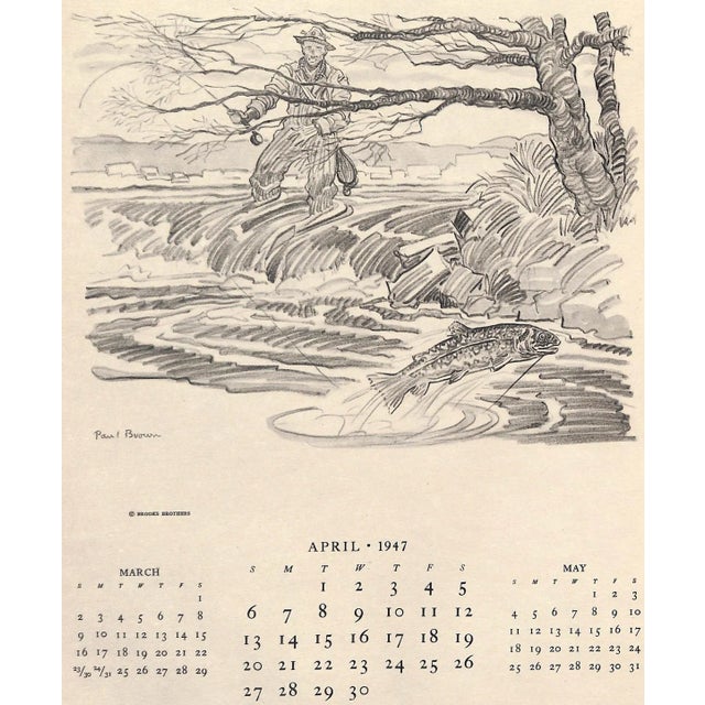 Paul Brown 1947 Calendar for Brooks Brothers For Sale - Image 10 of 15