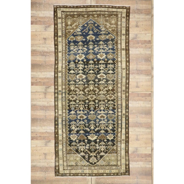 Brown Vintage Persian Malayer Gallery Rug - 05'00 X 11'04 For Sale - Image 8 of 9