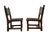 Wood Pair of Vintage Spanish Brutalist Leather & Oak Accent Chairs For Sale - Image 7 of 13