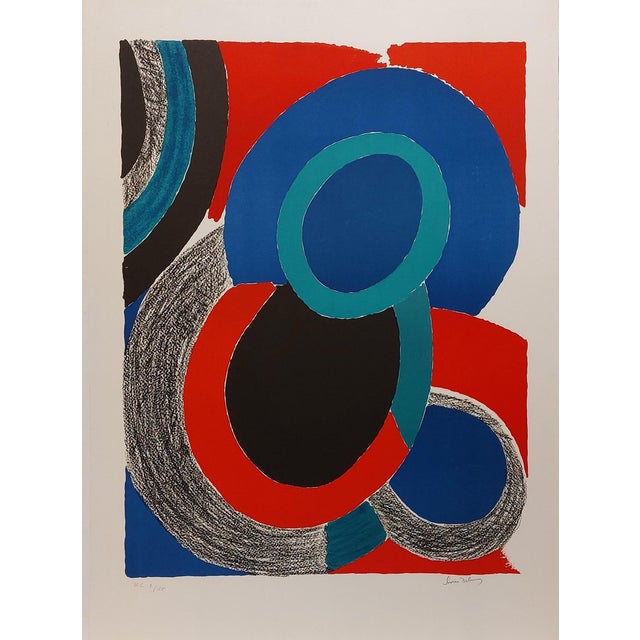 Sonia Delaunay, Night Flight, 1970, Lithograph For Sale
