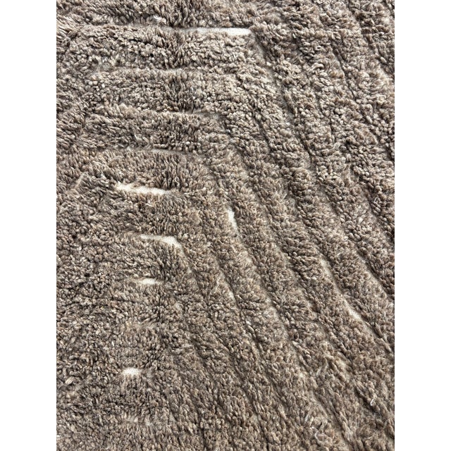 Brown Moroccan Beni Ouarain Rug in Wool, 1990 For Sale - Image 8 of 11