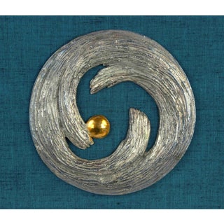 Late 20th Century Modern Bronze Circle of Life Relief For Sale