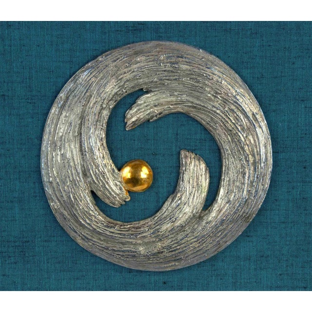 Late 20th Century Modern Bronze Circle of Life Relief For Sale