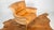 Animal Skin Pacific Green 'Navajo' Cognac Leather & Rattan Lounge Chair For Sale - Image 7 of 18