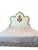 Bespoke Embroidered King Bed *DOES NOT INCLUDE MATTRESS OR BEDDING SHOWN* Overall Dimensions: 76" W x 85 1/2" D x 80 1/2"...