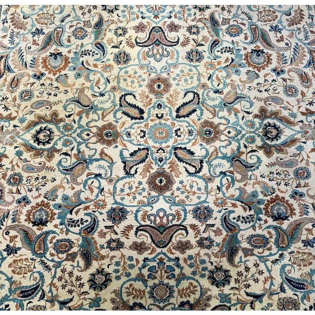 Large Antique Wool Tabriz Rug For Sale - Image 5 of 8