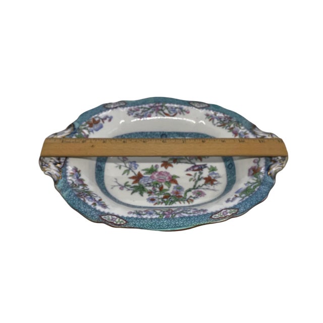 Mid 19th Century Minton Porcelain Oval Raised Footed Serving Centerpiece Bowl For Sale - Image 11 of 13