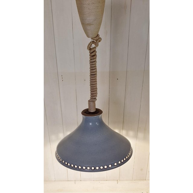 Vintage Danish Height-Adjustable Pendant Lamp from Hansen, 1970s For Sale - Image 3 of 8