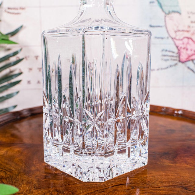 Vintage Scotch Decanter, English, Cut Glass, Whiskey, Bourbon, Spirits, c.1980 For Sale - Image 11 of 12
