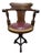 Swivel Boat Desk Chair in Mahogany For Sale