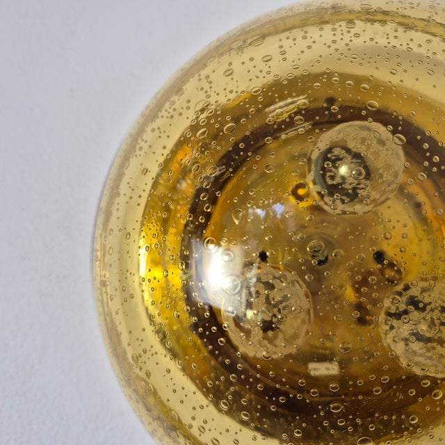 Mid-Century Brass and Glass Flush Mount from Lampukas, Finland, 1960s For Sale - Image 10 of 14