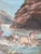 1960s Vintage 1960s Americana Folk Art Oil Painting Wild West Stagecoach & Horses For Sale - Image 5 of 16