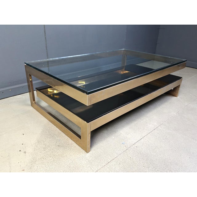 Metal Vintage Two-Tier Coffee Table from Belgo Chrom, 1970s For Sale - Image 7 of 7