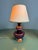 Mid-Century Belgian Purple Opaline Glass Table Lamp with Vintage Cream Lampshade from De Rupel, Belgium, 1960s For Sale - Image 9 of 12