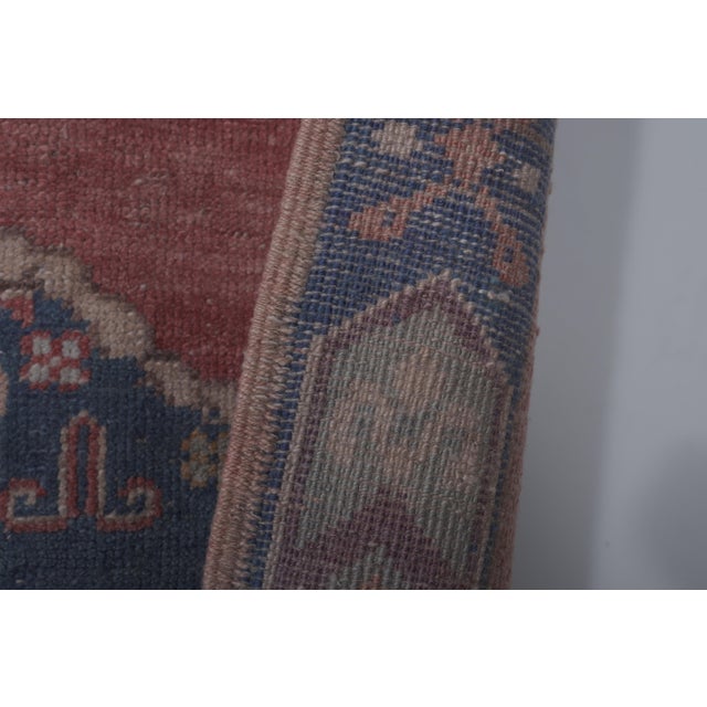 Brick Red Turkish Short Runner 3'3'' X 8'6'' For Sale - Image 8 of 10