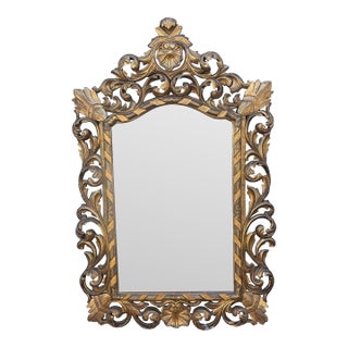 Early 19th Century Large Italian Florentine Gilt Wood Mirror For Sale