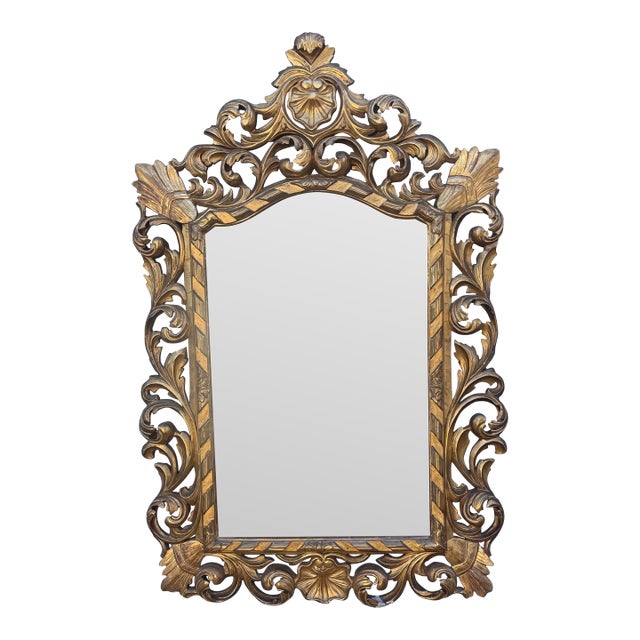 Early 19th Century Large Italian Florentine Gilt Wood Mirror For Sale