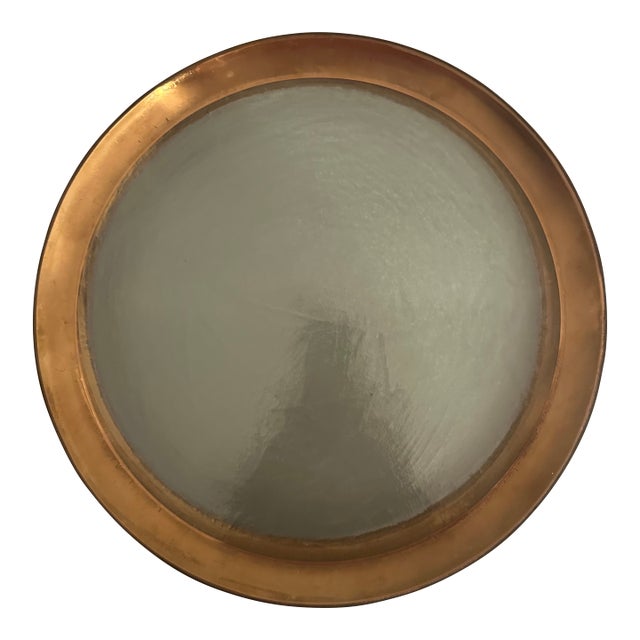 1990s Annieglass, 4 12" Dinner Plates or Chargers, Roman Vintage, Signed and Dated For Sale