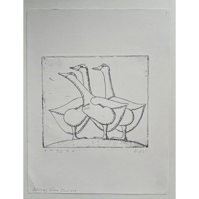 Francois-Xavier Lalanne (1927-2008) The three Geese (in french : les trois oies), unique trial proof dated 30 jully 2004....