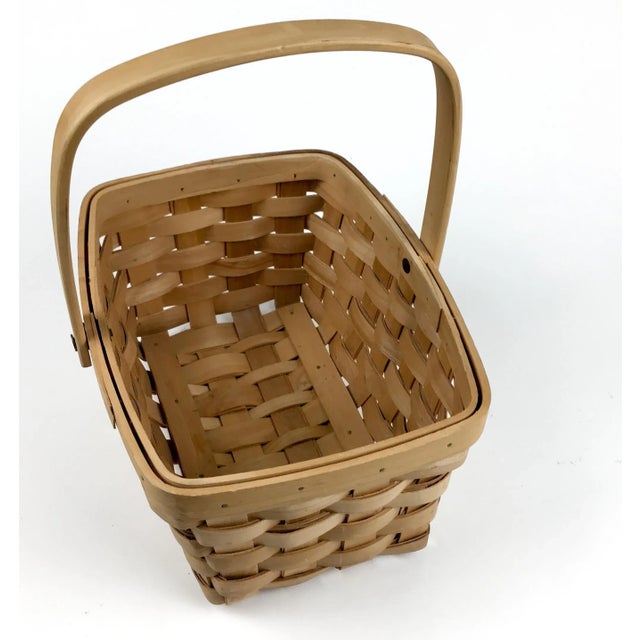 Wood Vintage French Bentwood Picnic Basket For Sale - Image 7 of 13