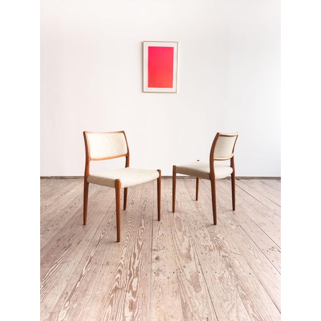 Mid-Century Model 80 Upholstered Chair by Niels O. Møller for J. L. Mollers, Set of 2 For Sale - Image 16 of 16