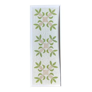 Vintage Regency Framed Quilt Panel For Sale