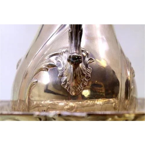 Lavender and Silver Gum with Embossed Acanthus Leaves For Sale - Image 5 of 8