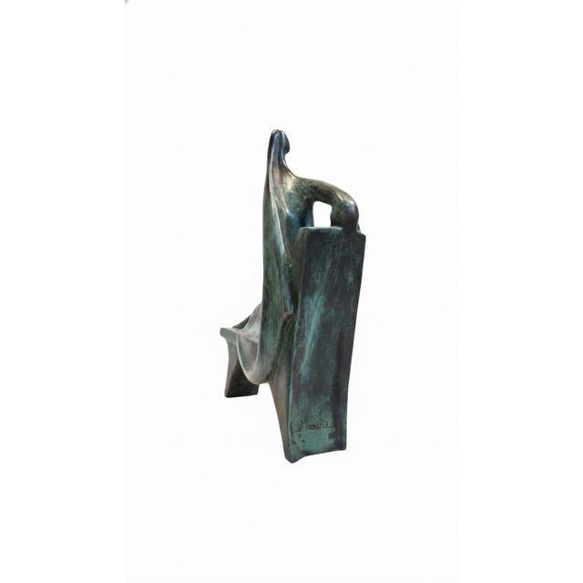 Eduardo Montiel Signed Limited Edition Bronze Reclining Woman Sculpture, Iv/X, 1989 For Sale - Image 4 of 4