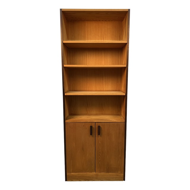 Mid-Century Modern Style Bookcase W/ Storage For Sale