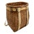 Exceptionally Nice Large Size Antique American Hand Woven Ash Wood Splint Maine Backpack Basket For Sale