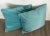 Pair of beautiful custom-made 100% cotton velvet pillows in Mint Green These are decorative Italian pillows in a designer...
