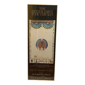 1982 the Sculptural Arts Museum Judy Chicago the Dinner Party Exhibition Poster Framed Feminist Art