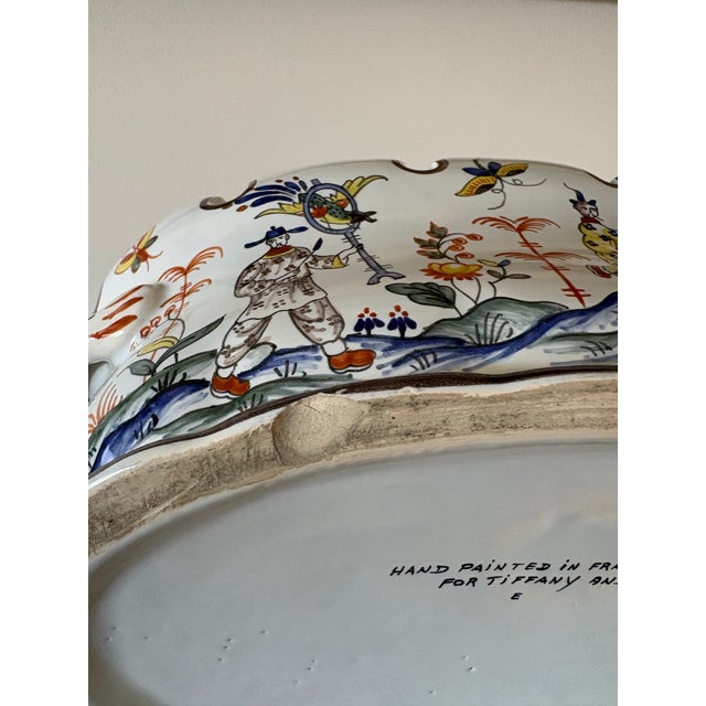 Late 20th Century Handpainted Faience Tiffany & Co. Chinoiserie Jardineire For Sale - Image 10 of 12