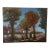 Original Signed Landscape Oil Painting Autumn Village Trees Country Scene For Sale