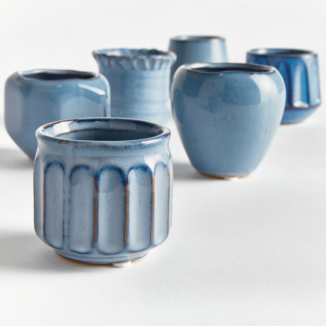With an eclectic mix of organic forms, this set of six mini pots are simply adorable. What makes them so unique is the...