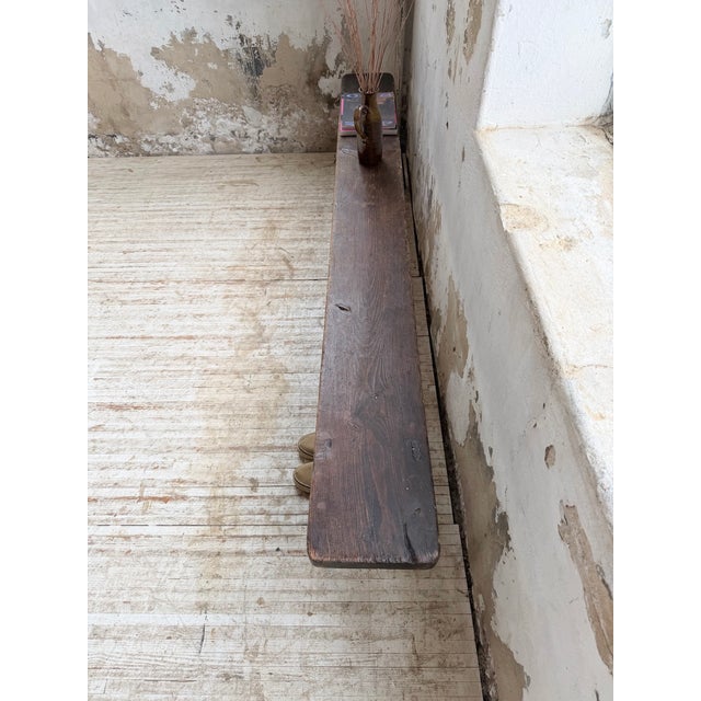 Antique Bench in Dark Patinated Pine, 1890s For Sale - Image 4 of 18