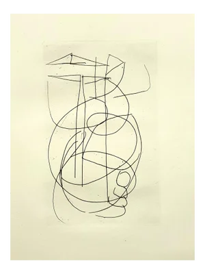André Lanskoy - Composition - Original Etching 1960