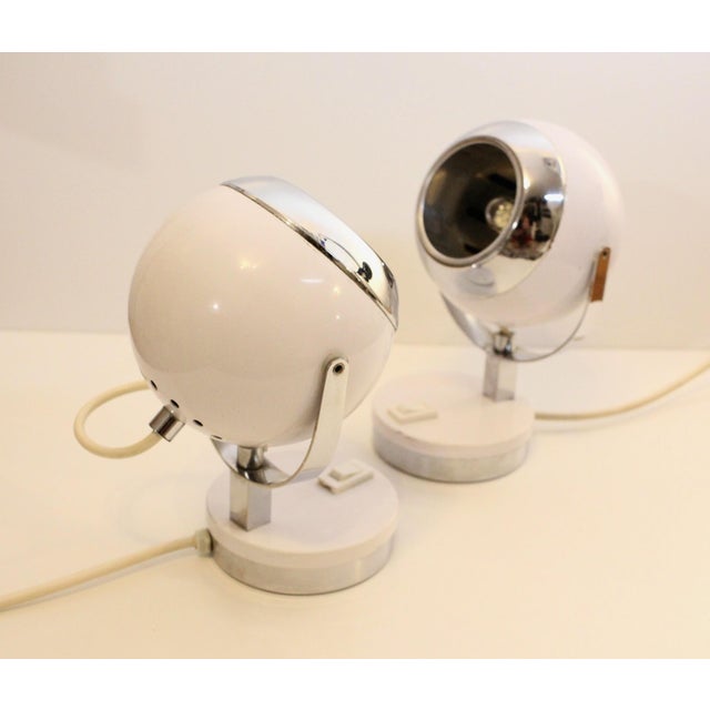 1970s Vintage Eyeball Table Lamps, 1970s, Set of 2 For Sale - Image 5 of 8