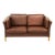 Mid-Century Modern Leather Settee Sofa Attributed to Mogens Hansen For Sale