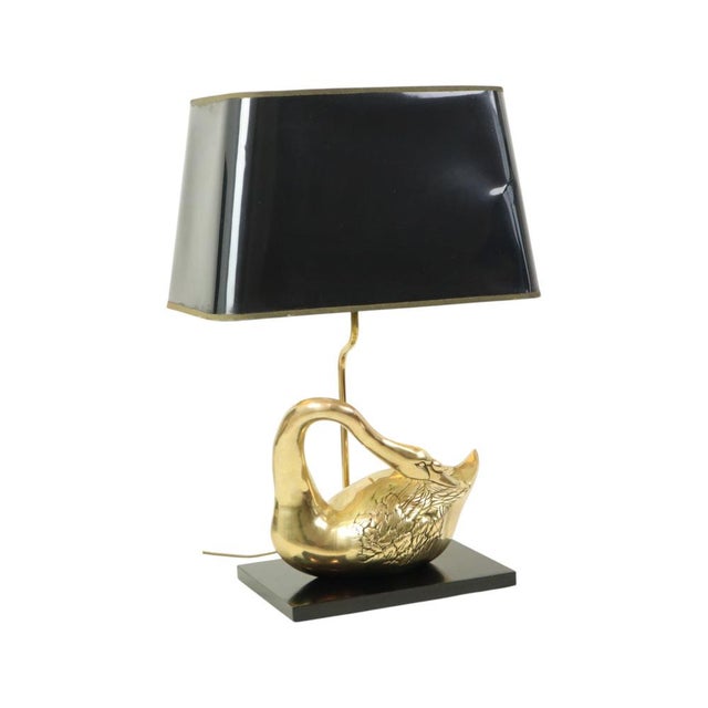 Large Hollywood Regency Swan Table Lamp from Regina, Italy, 1970s For Sale - Image 15 of 18