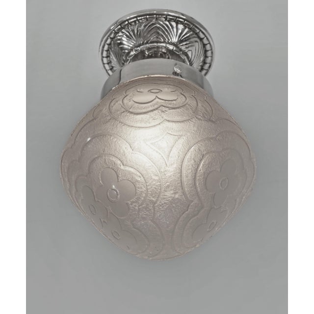 Jean Noverdy French Art Deco Flush Mount by Noverdy 1930 France For Sale - Image 4 of 12