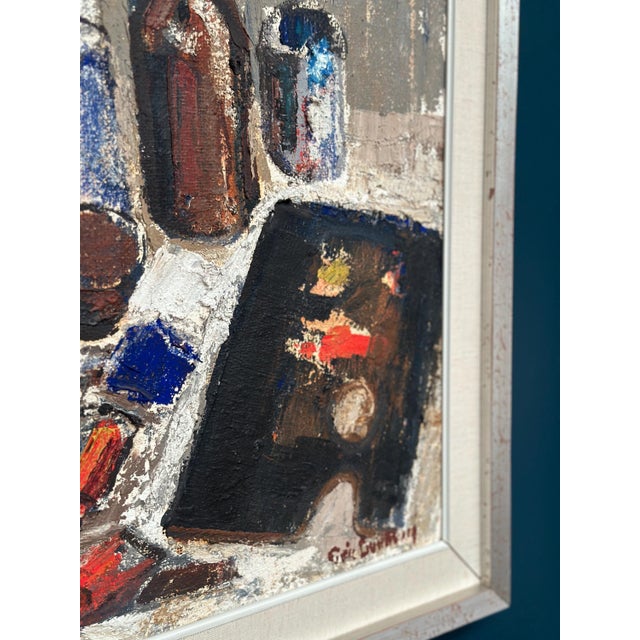 Eric Lundberg, The Work Table Atelier, 1960s, Oil on Canvas For Sale - Image 6 of 18