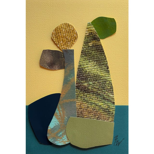 Abstract "Superbloom 1" Original Mixed-Media Collage on Paper by Zac Woodiel For Sale - Image 3 of 8