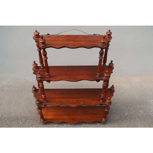 French Antique First Half XXth Century Wall Shelf in Solid Wood. For Sale - Image 9 of 10